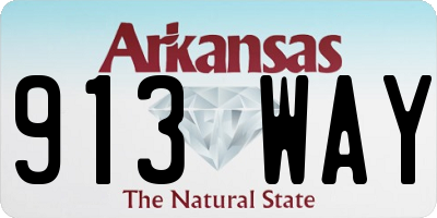 AR license plate 913WAY