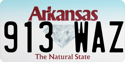 AR license plate 913WAZ