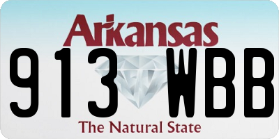 AR license plate 913WBB