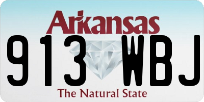 AR license plate 913WBJ