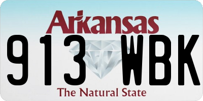 AR license plate 913WBK