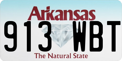 AR license plate 913WBT