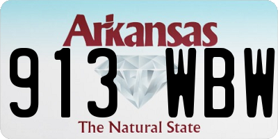 AR license plate 913WBW