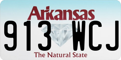 AR license plate 913WCJ