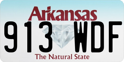 AR license plate 913WDF