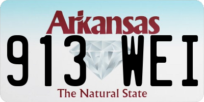 AR license plate 913WEI