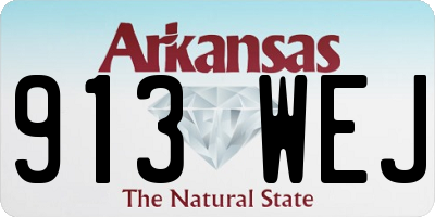 AR license plate 913WEJ