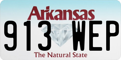 AR license plate 913WEP
