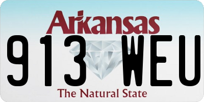 AR license plate 913WEU