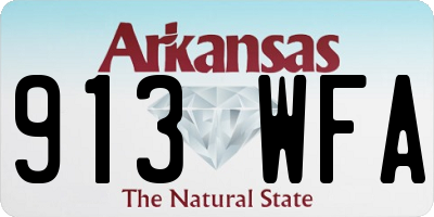 AR license plate 913WFA