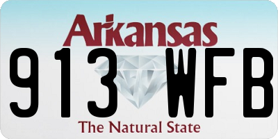 AR license plate 913WFB