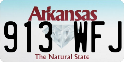 AR license plate 913WFJ