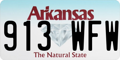 AR license plate 913WFW