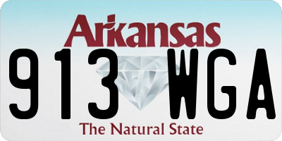 AR license plate 913WGA