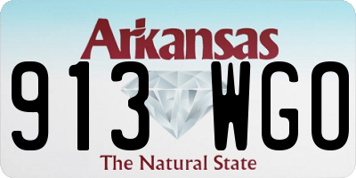 AR license plate 913WGO