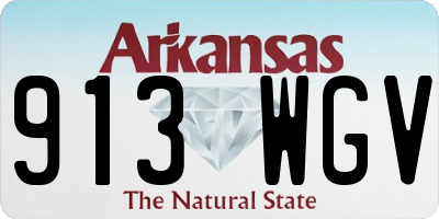 AR license plate 913WGV