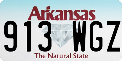AR license plate 913WGZ
