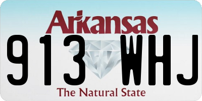 AR license plate 913WHJ