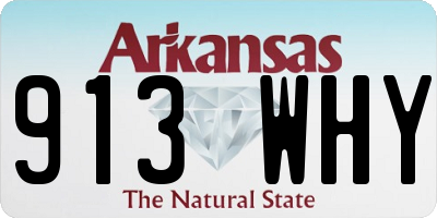 AR license plate 913WHY