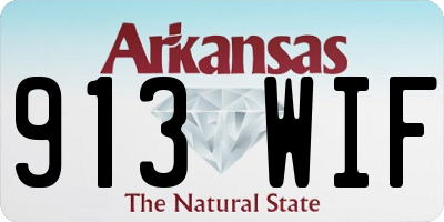 AR license plate 913WIF