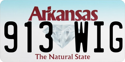 AR license plate 913WIG