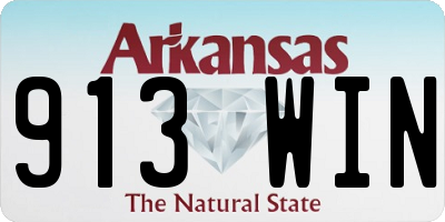 AR license plate 913WIN