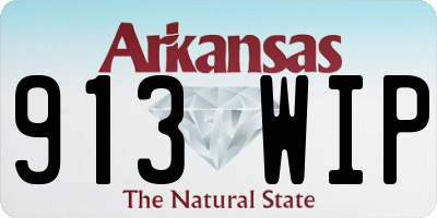 AR license plate 913WIP