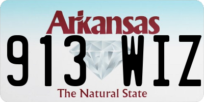 AR license plate 913WIZ