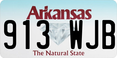 AR license plate 913WJB