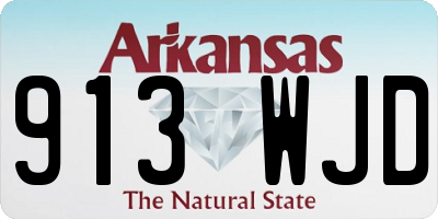 AR license plate 913WJD