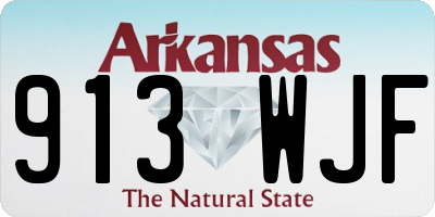 AR license plate 913WJF