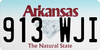 AR license plate 913WJI