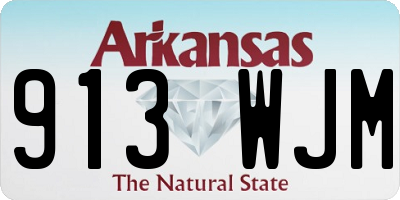 AR license plate 913WJM
