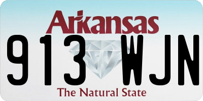 AR license plate 913WJN