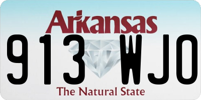 AR license plate 913WJO