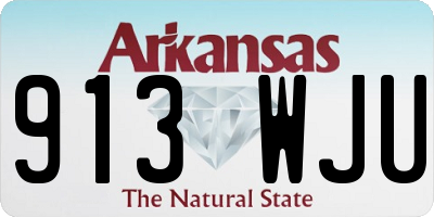 AR license plate 913WJU