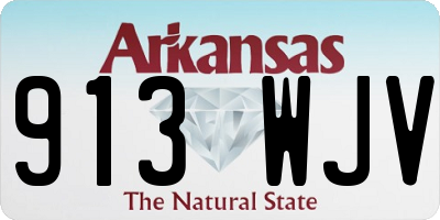 AR license plate 913WJV