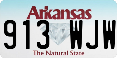 AR license plate 913WJW