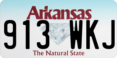 AR license plate 913WKJ