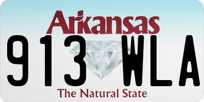 AR license plate 913WLA