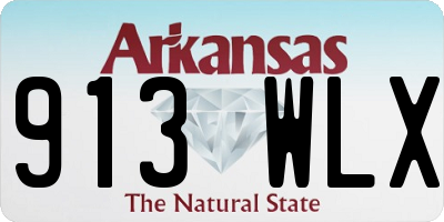 AR license plate 913WLX