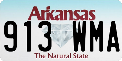 AR license plate 913WMA