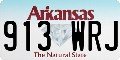 AR license plate 913WRJ