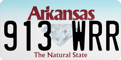 AR license plate 913WRR