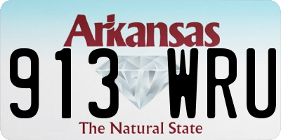 AR license plate 913WRU
