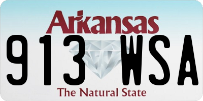 AR license plate 913WSA