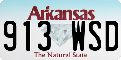 AR license plate 913WSD