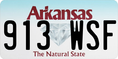 AR license plate 913WSF