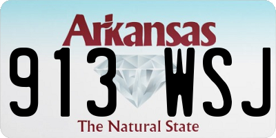 AR license plate 913WSJ
