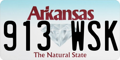 AR license plate 913WSK